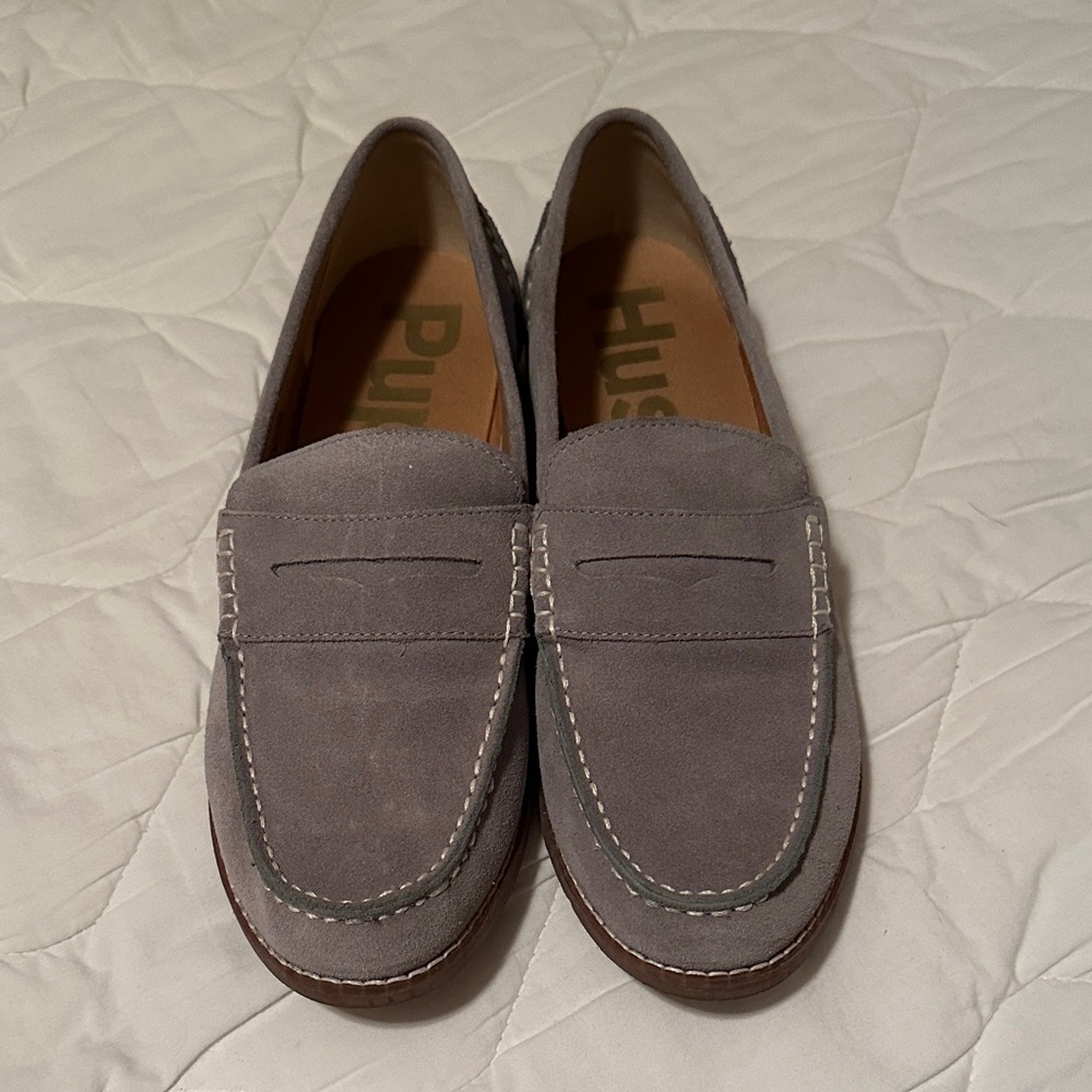 Hush Puppies Women’s Grey Suede Loafers